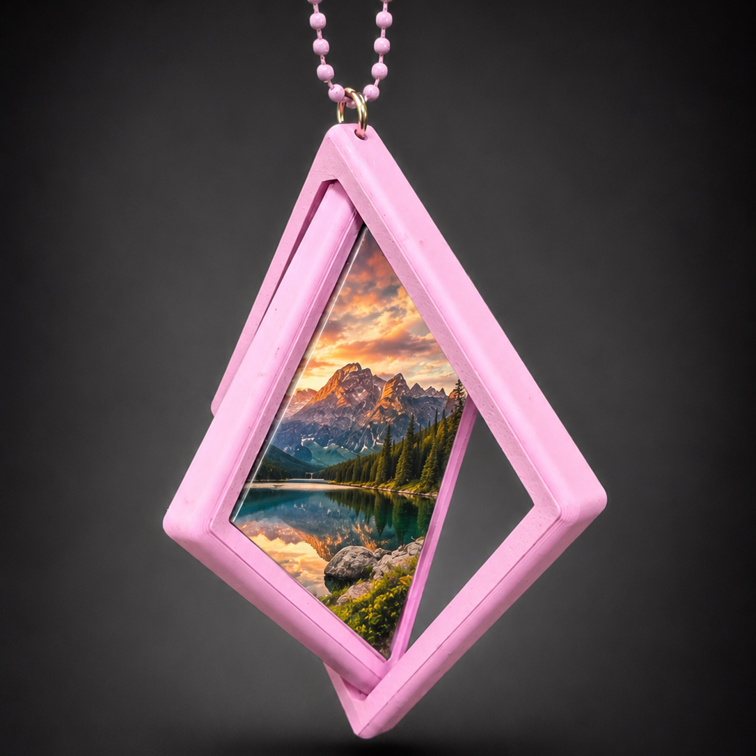 Rotating Photo Frame Keychain (50mm)